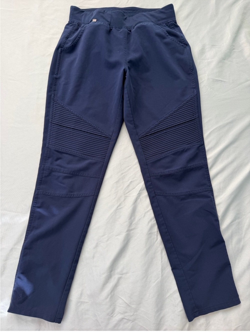 Figs Navy Moto-Style Jogger Pants